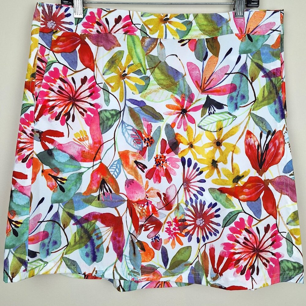 RipSkirt Hawaii Skirt Womens Large. Adjustable Waist Quick Dry Pockets Tropical